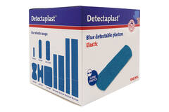 Detectaplast detect. textielpleister elastisch blauw 19x72mm